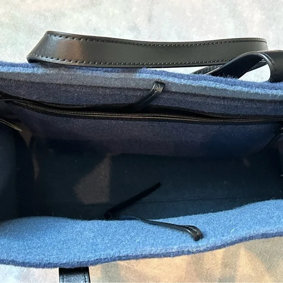 Kate Spade Navy Tote with Pink Floral Accents - Picture 3 of 8